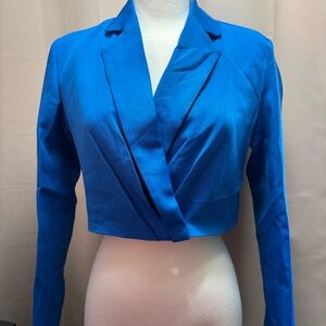 ONE N' MORE Cropped Blazer - Blue - Size M